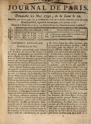 Journal de Paris 〈Paris〉 Sonntag 22. Mai 1791