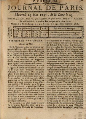 Journal de Paris 〈Paris〉 Mittwoch 25. Mai 1791