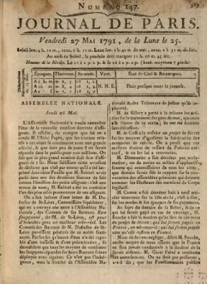 Journal de Paris 〈Paris〉 Freitag 27. Mai 1791