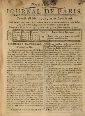 Journal de Paris 〈Paris〉 Samstag 28. Mai 1791