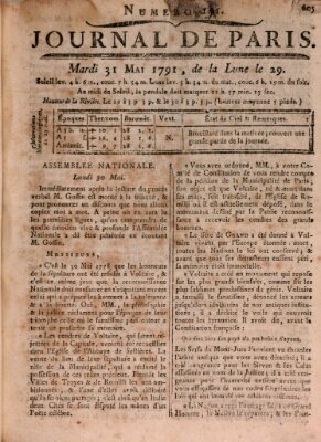 Journal de Paris 〈Paris〉 Dienstag 31. Mai 1791