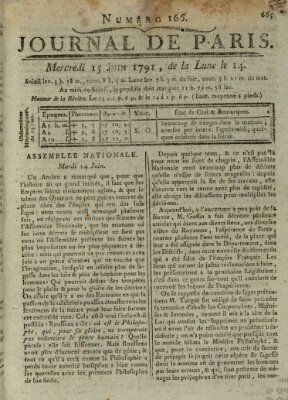 Journal de Paris 〈Paris〉 Mittwoch 15. Juni 1791