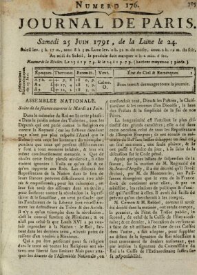 Journal de Paris 〈Paris〉 Samstag 25. Juni 1791