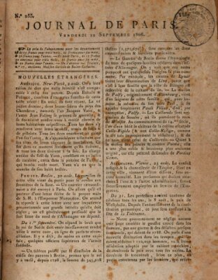 Journal de Paris 〈Paris〉 Freitag 12. September 1806