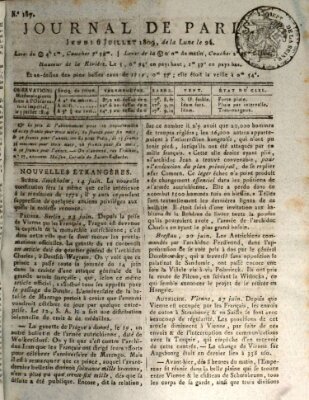 Journal de Paris 〈Paris〉 Donnerstag 6. Juli 1809