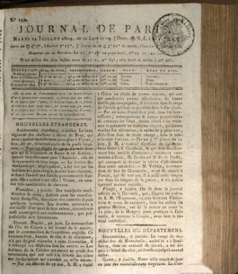 Journal de Paris 〈Paris〉 Dienstag 11. Juli 1809