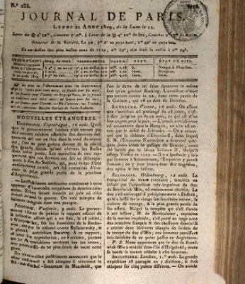 Journal de Paris 〈Paris〉 Montag 21. August 1809