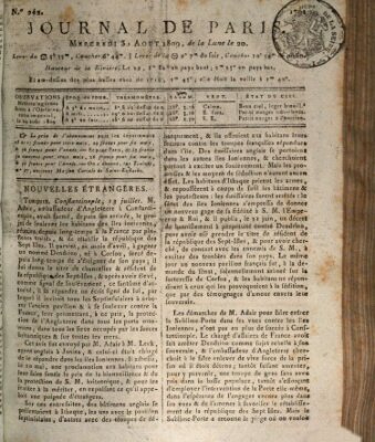 Journal de Paris 〈Paris〉 Mittwoch 30. August 1809