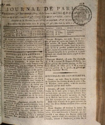 Journal de Paris 〈Paris〉 Freitag 1. September 1809