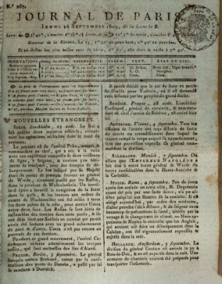 Journal de Paris 〈Paris〉 Donnerstag 14. September 1809