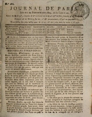 Journal de Paris 〈Paris〉 Donnerstag 21. September 1809