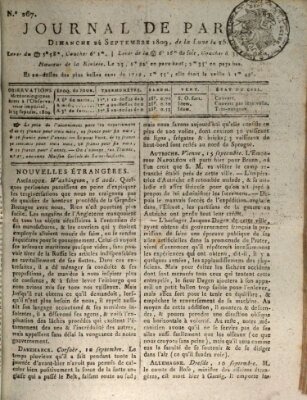 Journal de Paris 〈Paris〉 Sonntag 24. September 1809