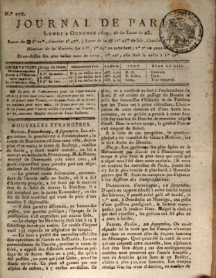 Journal de Paris 〈Paris〉 Montag 2. Oktober 1809