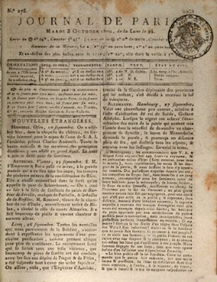 Journal de Paris 〈Paris〉 Dienstag 3. Oktober 1809