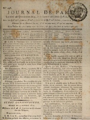 Journal de Paris 〈Paris〉 Montag 23. Oktober 1809