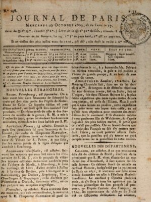 Journal de Paris 〈Paris〉 Mittwoch 25. Oktober 1809