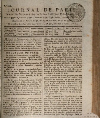 Journal de Paris 〈Paris〉 Dienstag 31. Oktober 1809