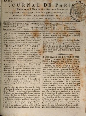 Journal de Paris 〈Paris〉 Mittwoch 8. November 1809