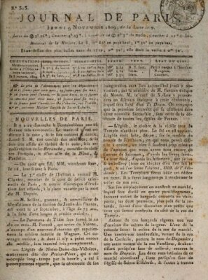 Journal de Paris 〈Paris〉 Donnerstag 9. November 1809