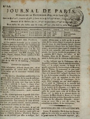 Journal de Paris 〈Paris〉 Sonntag 12. November 1809