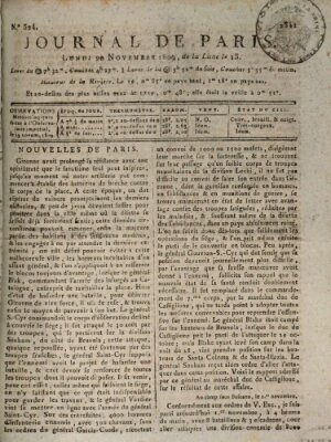 Journal de Paris 〈Paris〉 Montag 20. November 1809