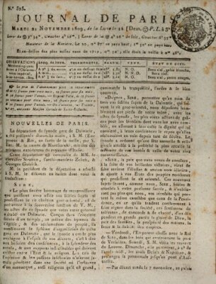 Journal de Paris 〈Paris〉 Dienstag 21. November 1809