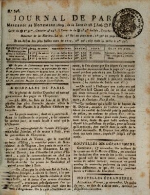 Journal de Paris 〈Paris〉 Mittwoch 22. November 1809