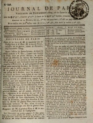 Journal de Paris 〈Paris〉 Freitag 24. November 1809