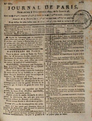 Journal de Paris 〈Paris〉 Sonntag 3. Dezember 1809