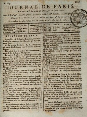 Journal de Paris 〈Paris〉 Dienstag 5. Dezember 1809