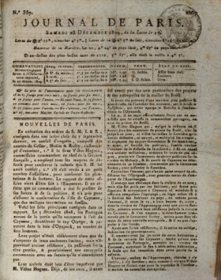 Journal de Paris 〈Paris〉 Samstag 23. Dezember 1809