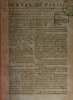 Journal de Paris 〈Paris〉 Sonntag 1. Juli 1810