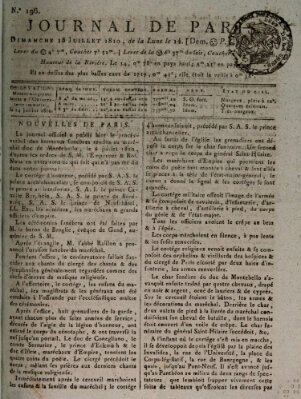 Journal de Paris 〈Paris〉 Sonntag 15. Juli 1810