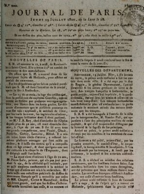 Journal de Paris 〈Paris〉 Donnerstag 19. Juli 1810