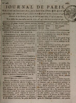 Journal de Paris 〈Paris〉 Sonntag 22. Juli 1810