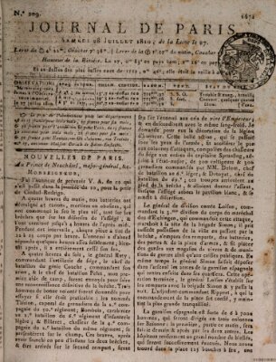 Journal de Paris 〈Paris〉 Samstag 28. Juli 1810