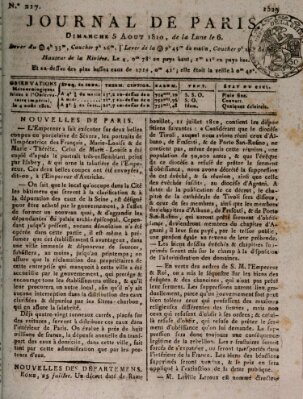 Journal de Paris 〈Paris〉 Sonntag 5. August 1810