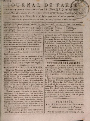 Journal de Paris 〈Paris〉 Dienstag 7. August 1810