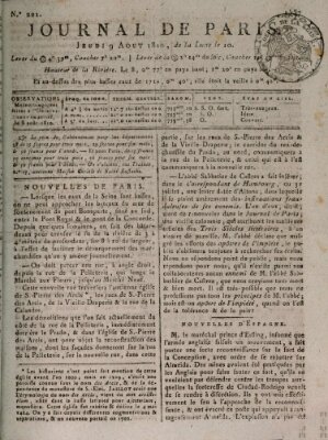 Journal de Paris 〈Paris〉 Donnerstag 9. August 1810