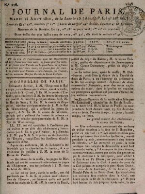 Journal de Paris 〈Paris〉 Dienstag 14. August 1810