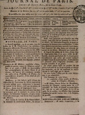 Journal de Paris 〈Paris〉 Donnerstag 23. August 1810