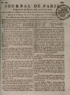 Journal de Paris 〈Paris〉 Sonntag 26. August 1810