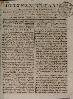 Journal de Paris 〈Paris〉 Montag 27. August 1810