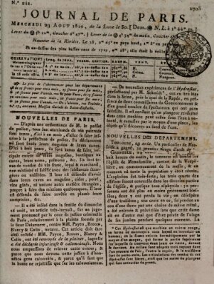 Journal de Paris 〈Paris〉 Mittwoch 29. August 1810