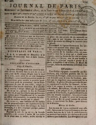 Journal de Paris 〈Paris〉 Mittwoch 12. September 1810