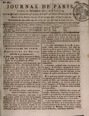 Journal de Paris 〈Paris〉 Montag 17. September 1810