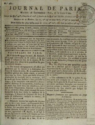 Journal de Paris 〈Paris〉 Dienstag 18. September 1810