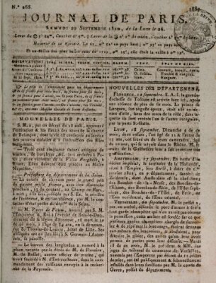 Journal de Paris 〈Paris〉 Samstag 22. September 1810