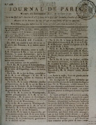 Journal de Paris 〈Paris〉 Dienstag 25. September 1810