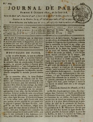 Journal de Paris 〈Paris〉 Samstag 6. Oktober 1810